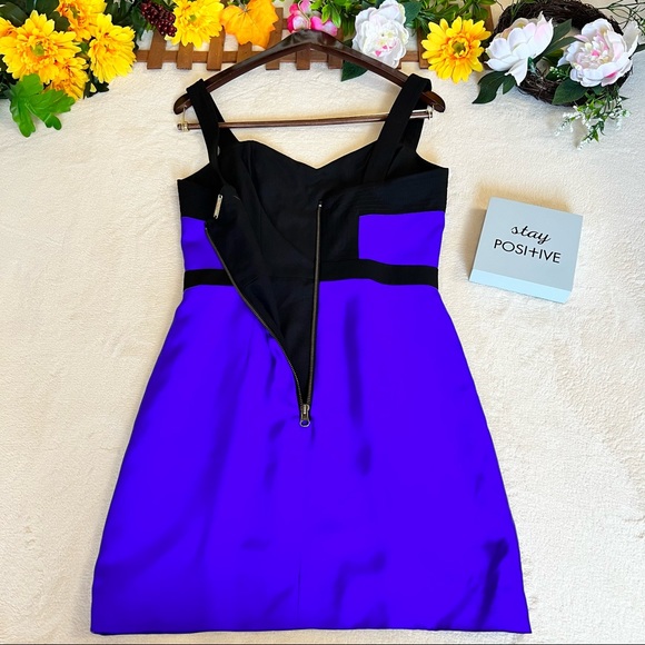 Rebecca Minkoff Violet & Black Night Out Silk Bustie Mini Dress Size 6 - Picture 13 of 17